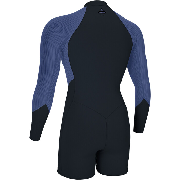 2024 O'Neill Womens Hyperfreak 2/1.5mm Long Sleeve Front Zip Springsuit 5562 - Carbon / Lilly